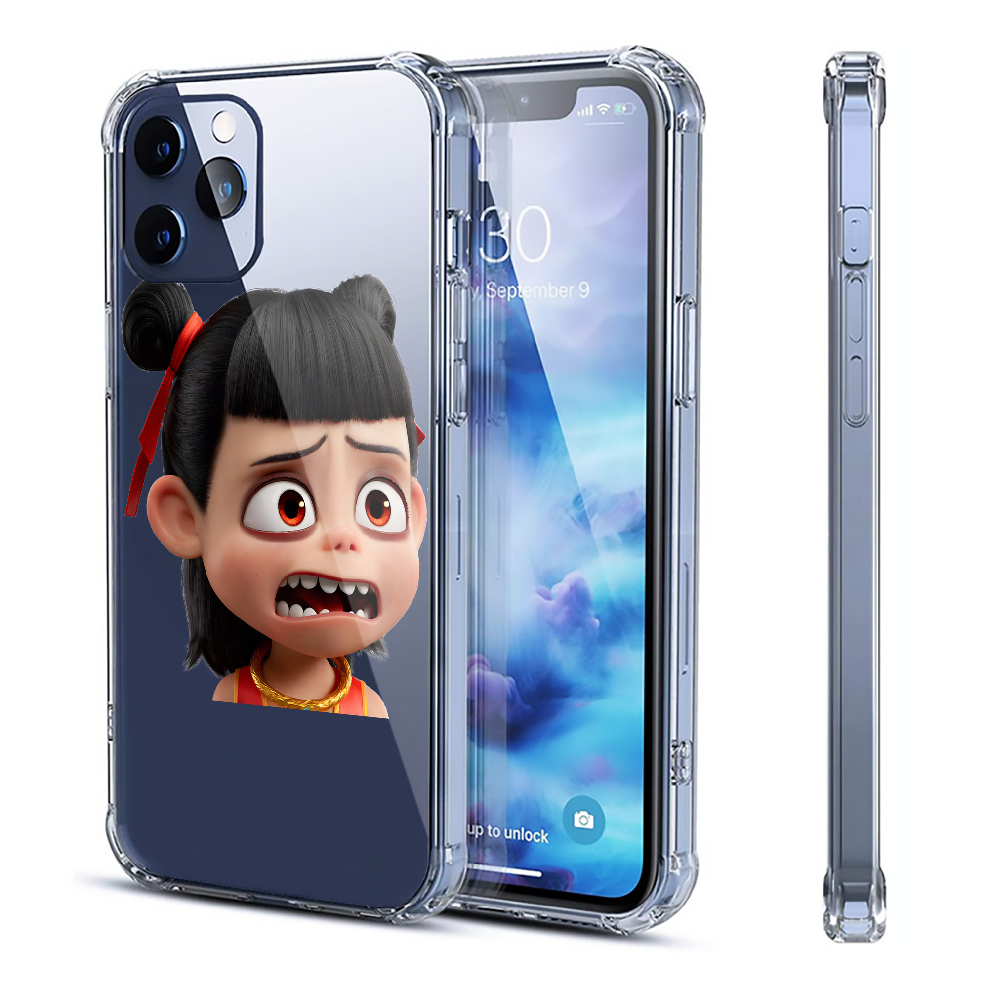 （画像用） Ne Zha 2 ナタ 魔童の大暴れ 【iPhone 12シリーズ対応】透明スマホケース（クリアソフトケース）